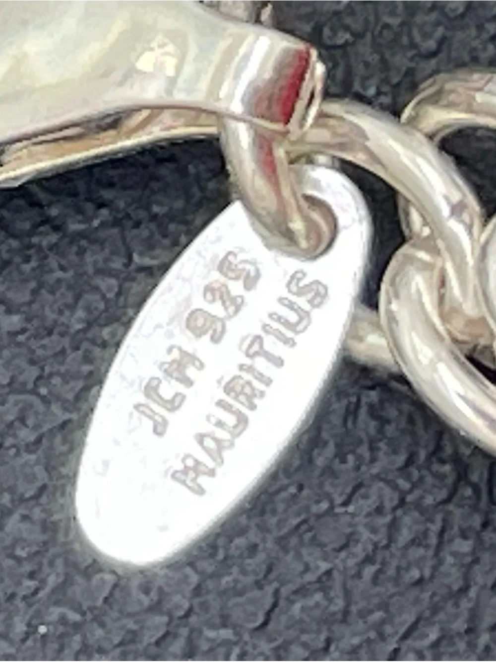 VTG Jacmel Mauritius Sterling Silver Christian Cross Charm Bracelet 925 6.5” GCM